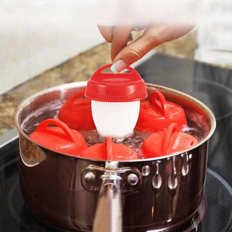 BPA Free Silicone Egg Boiler Steamer Cook Cups 3/6pcs