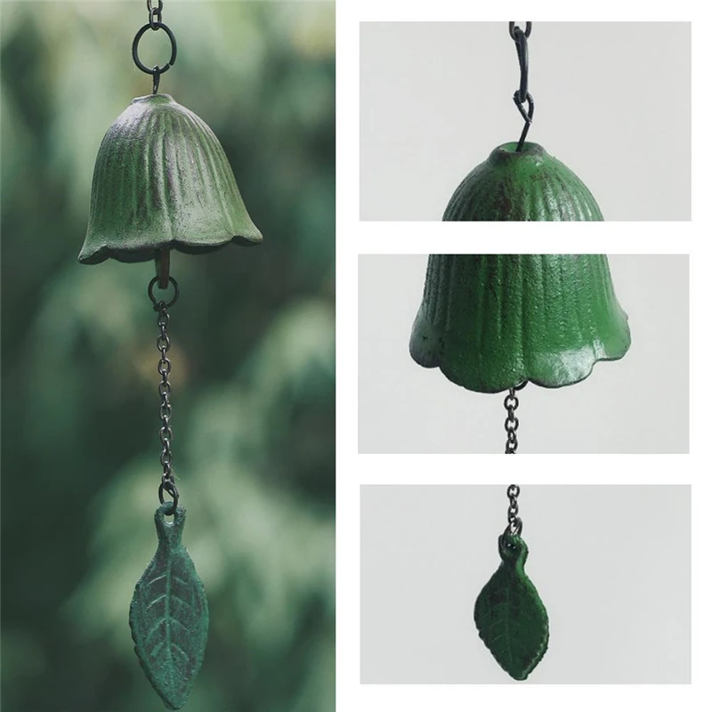 Lucky Temple Clear In Wind Chimes Single Leaf Hanging Bell Home Accessories Metal Wind Chime Iron Wind Decoration Ornament 5