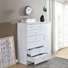 Warm White Modern Simple Design Storage Tall And Wood Chest Of Drawer With Lock 5