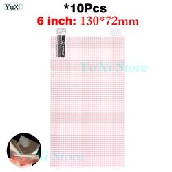 Universal HD Clear Screen Protector Film Set - 10 Pack Anti - Dust PET Films (10pcs 6inch)