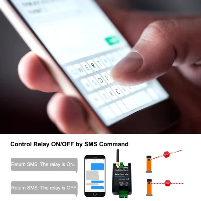Gate Controller GSM Gate Opener G202 SMS Remote Control Single Relay Switch For Sliding Swing Garage Door 2022 New 6