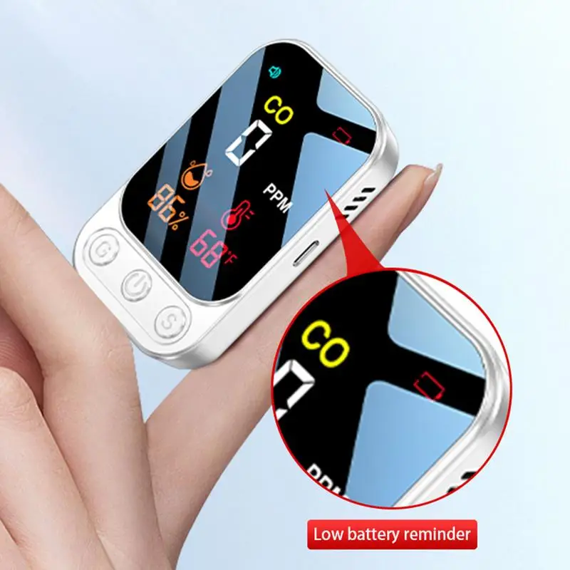 캠핑 일산화탄소 감지기, 휴대용 공동 감지기 알람, 텐트 스토브 가스 누출 감지기 알람, 컬러 HD 스크린