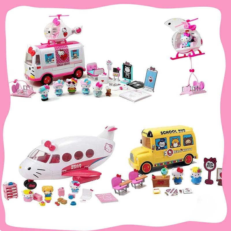 

Sanrio Hello Kitty Children's Pretend Play Ambulance Toys Simulation Rescue Plane Role Play Educational Play House Toy Gift Kid