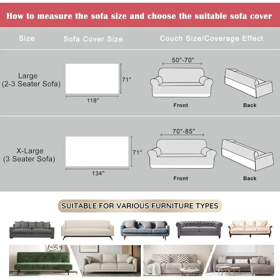 Soft Warm Faux Fur Sofa Cover Thick Shaggy Fuzzy Sectional Couch Cover Plush Furniture Cover Fluffy Sectional Sofa Slipcover fo