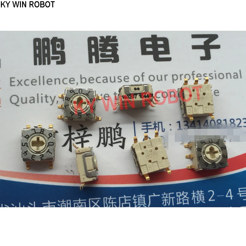 

1PCS German 528-21503201505 0-9/10 bit rotary coding dial code switch patch 5 feet 3: 2