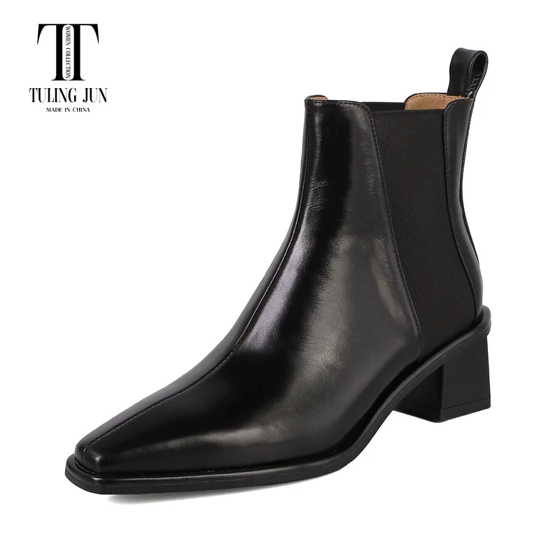 

TULING JUN 2023 New Autumn And Winter Elastic Short Thin Boots Pointed Toe High Heel Fashion Comfort Shoes For Women AF-X1296