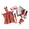 C5AF Shower Gift Baby Bowknot Headband Soothe Towel Socks Saliva Towel Set