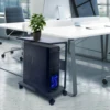 2-Tier Computer Case Stand, PC Tower Stand with Lockable Wheels, Under Desk Computer Holder Fits Most PC 2