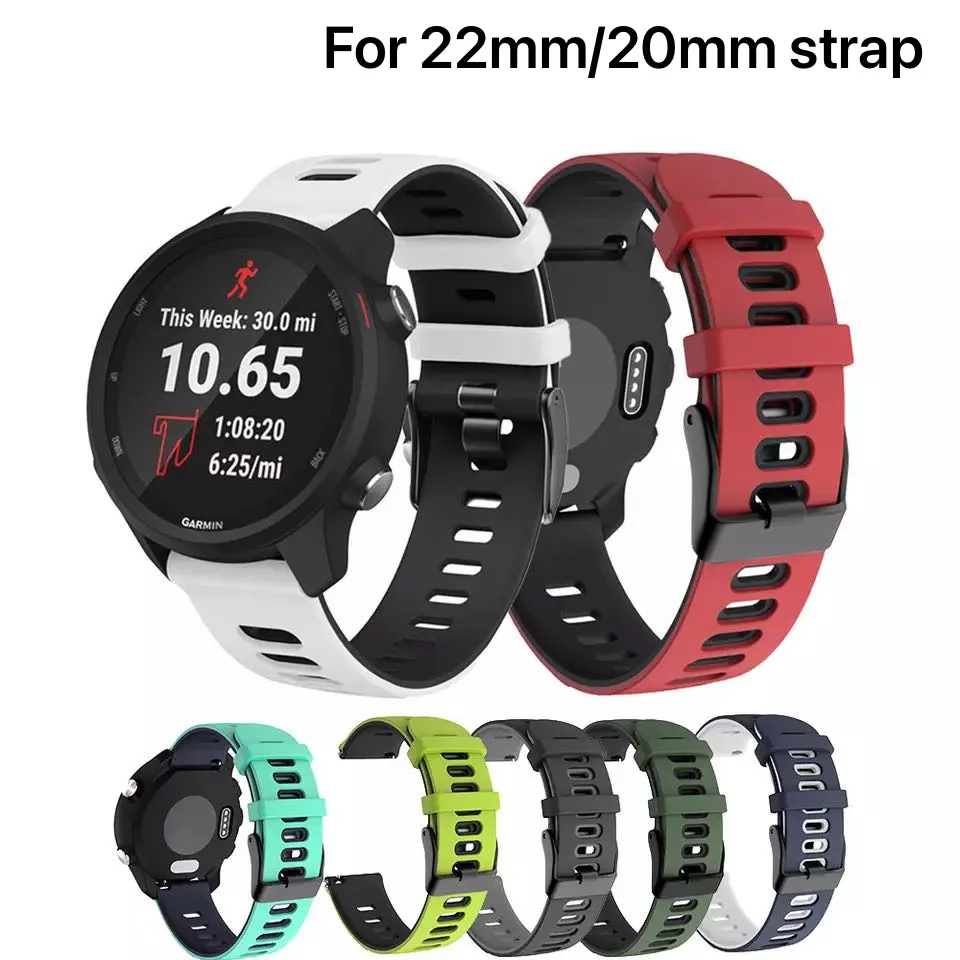 

Ремешок силиконовый для Samsung Galaxy watch 4 5 6 Huawei watch 4 gt2/3 pro, сменный мягкий браслет для Amazfit GTS/GTR, 22 мм 20 мм