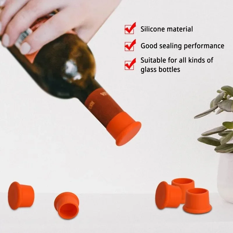 Food Stanleys Cup Accessories Home Silica Gel Bar Beer Cork Drinkware Bottle Cap Straw Durable Condiment Bottle Stopper Seal
