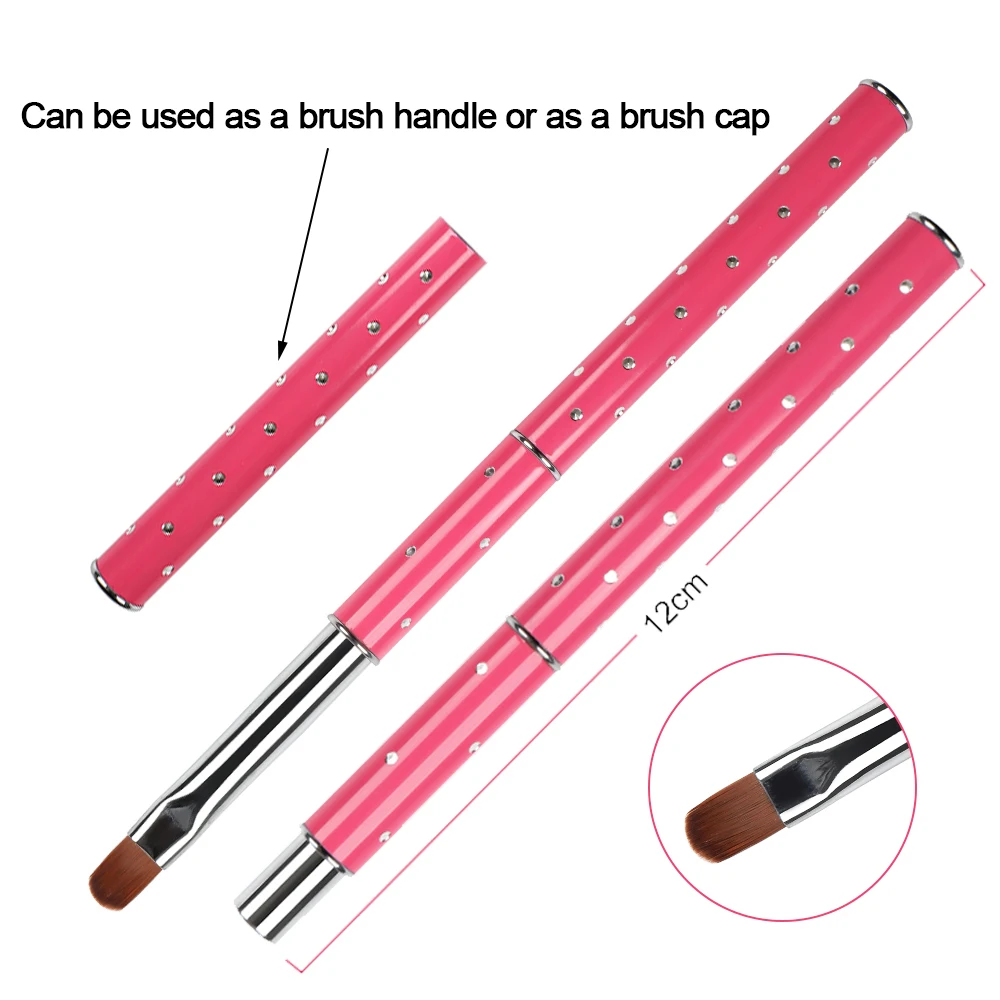 ANGNYA Nail Brush Oval Nail Art Brush For Manicure Pattern Phototherapy Acrylic UV Gel Extension Builder Drawing Painting Pen 3