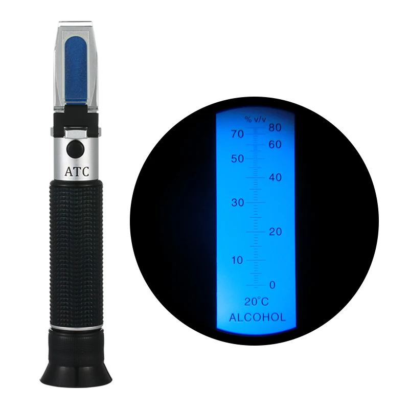 0-80%Alcohol Refractometer for spirits Liquor Brewing Alcohol Content Meter  Tester Alcohol Concentration Detector Measuring tool - AliExpress