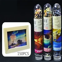 Mini Paper Jigsaw Puzzle Set for Kids and Adults 150 Piece Tube Game for Family Fun and Brain Teasers 2