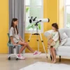 Ergonomic Teen Study Chair Aqua Green Swivel Breathable Backrest Comfort Seat 360-Degree Mobility 29.5-34.2" Height Adjust Home 2
