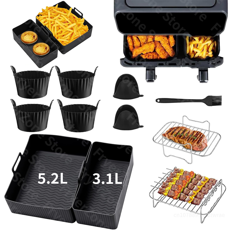 Air Fryer Mold For Tefal Ey901840 Ey905D40 Air Fryer Accessories Set Stainless Steel Grill Egg Mold etc