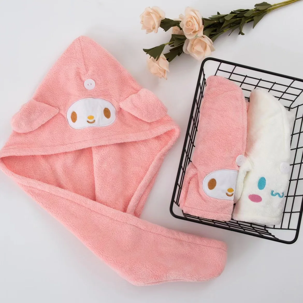 Curly Hair Drying Hat Cute Women Hair Drying Hat Quick-dry Microfiber Hair Towel Cap Hat Bath Solid Towel Cap Super Absorption Dry