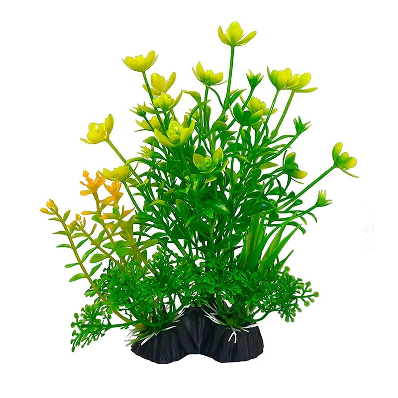 Artificial Aquarium Decor Plants Water Weeds Ornament Aquatic Plant Fish Tank Grass Decoration Accessories 14 Kinds 15cm