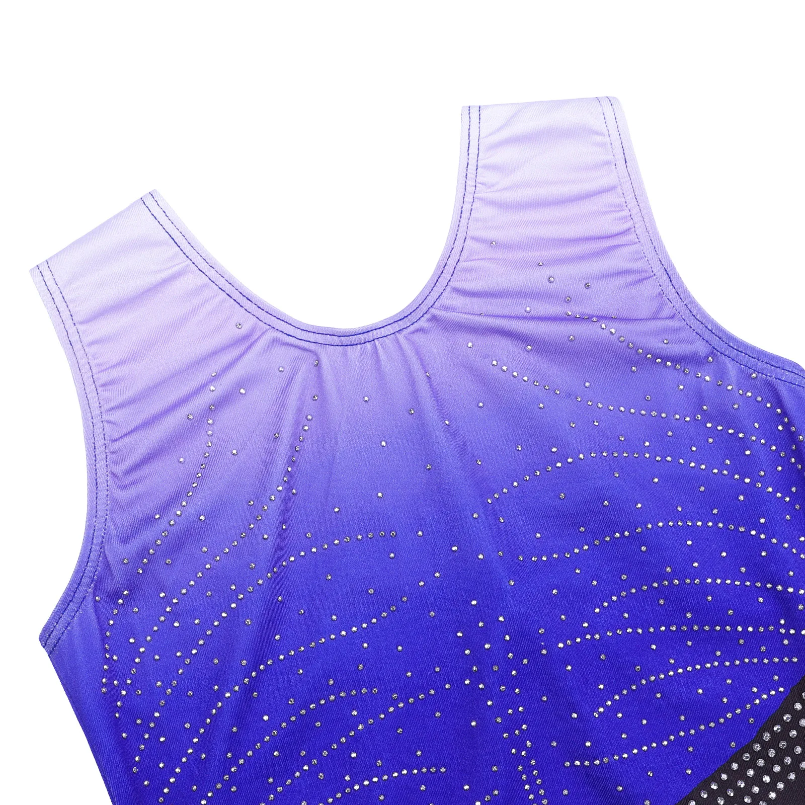BAOHULU Diamond Gymnastics Leotard for Girls Gradient Bodysuit Sleeveless Performance Clothes Practice Outfit Ballet Costumes