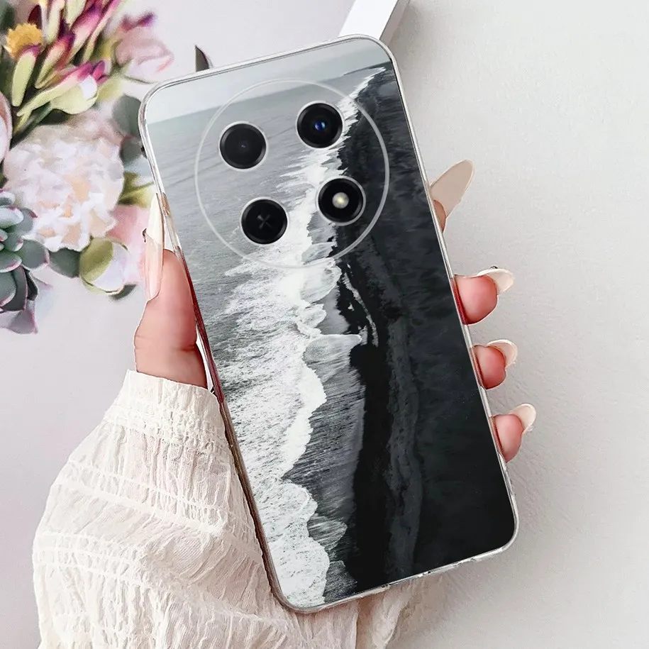 Cute Cartoon Cat Marble Soft Silicone Case - 2025 Edition