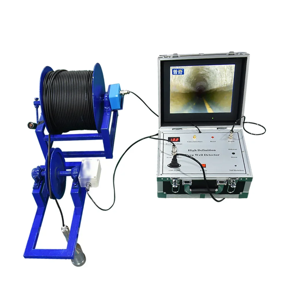 

100m Manual Winch Digital Water Well Camera Forwaterproof Borewell Inspection Industrial Water Well Camera