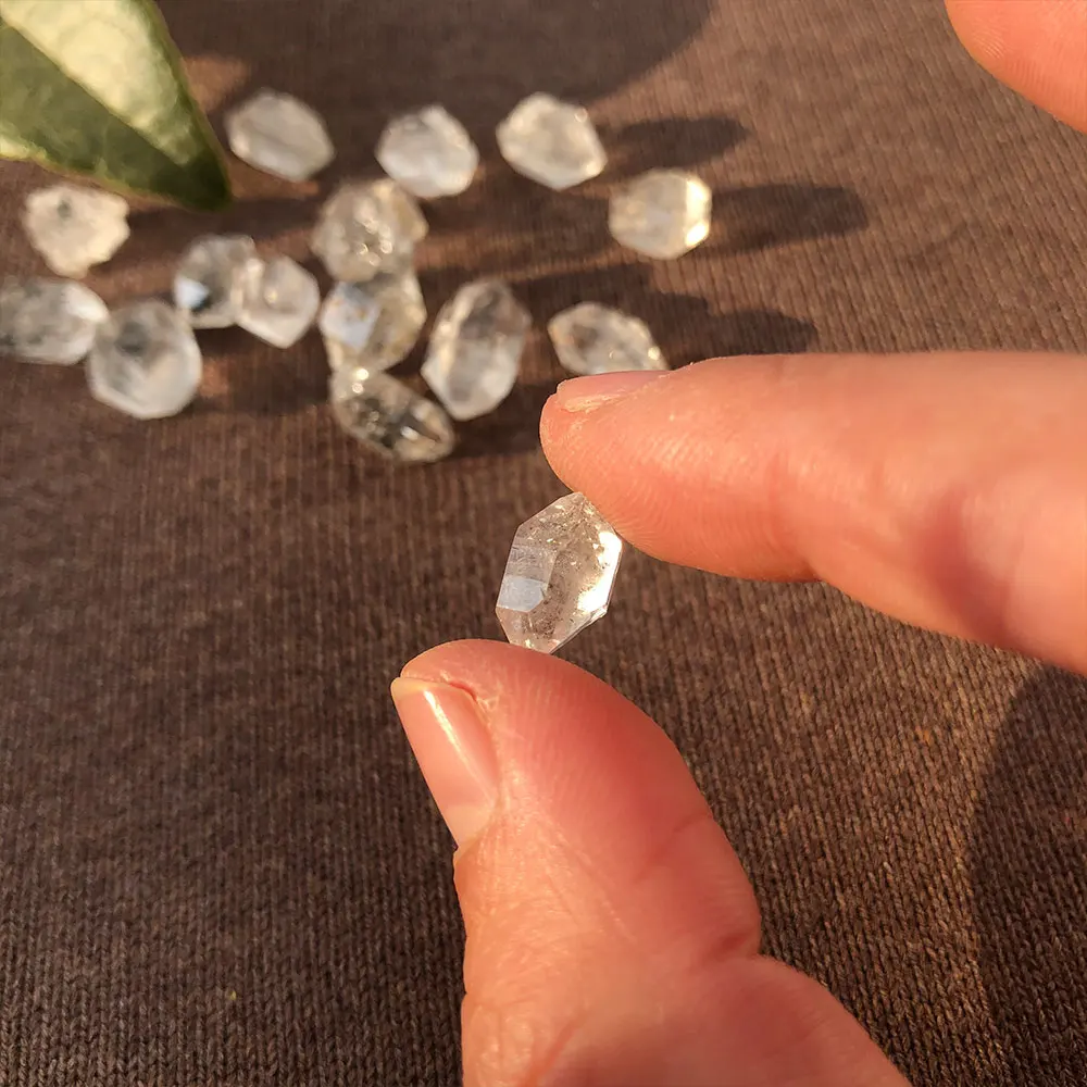 Lot de diamants bruts naturels 100 % rares, 12,00 Crts gris, 4,00 à 6