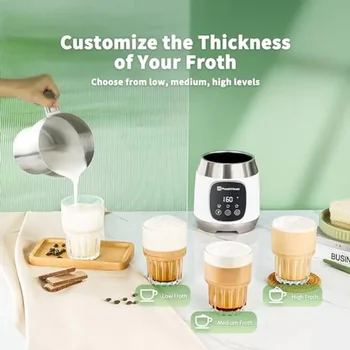 21OZ Variable Temperature Milk Frother and Steamer Smart Touch Control Dishwasher Safe Memory Function Overheat Protection 2