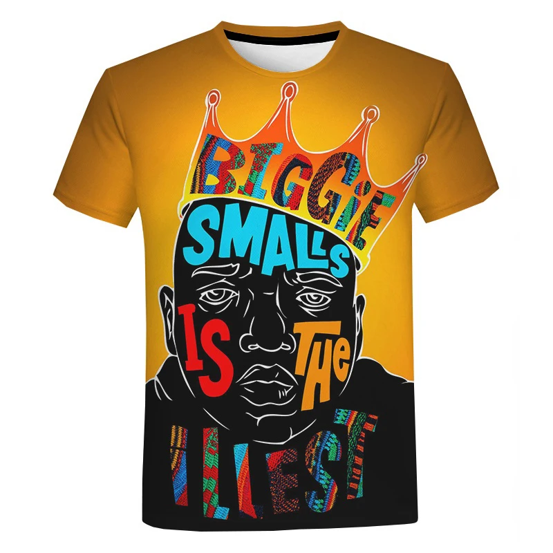 

Rapper Hip Hop Notorious B.I.G. Men T-shirt Oversized T Shirt Men/women Short Sleeve Tops Biggie Smalls 3D Print Summer Tees