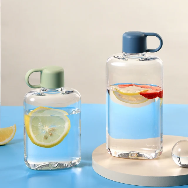 360ML Creative Flat Water Bottle Plastic Travel Bicycle Drinking Juice Reusable Portable Bottles BPA Free Sports Drink Bottle 6