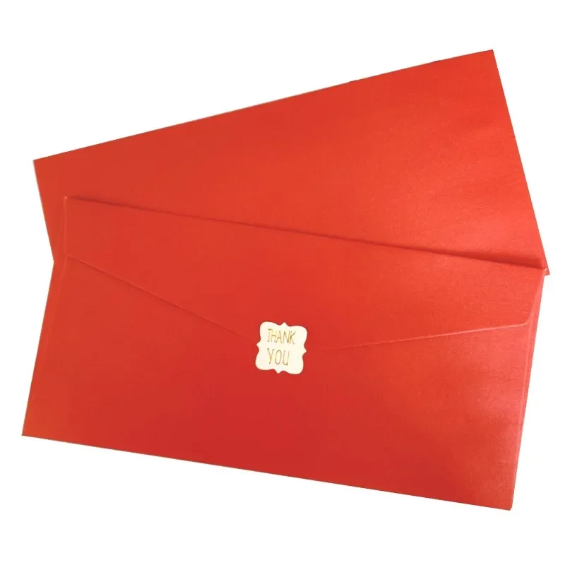 220x110mm Send New Year greetings friends based color envelope Stationery gift 10pcs
