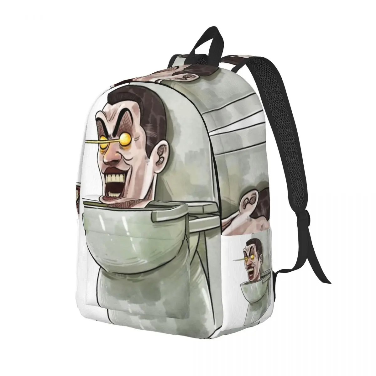 thumbnail image 1 of Mochila Skibidi Toilet Meme Smile para estudiantes de preescolar y primaria, mochila para niños y niñas, mochila para el día a día para exteriores, 1 of 4