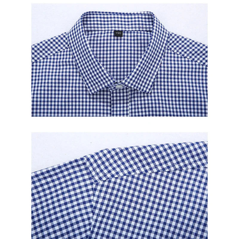 Cotton Men's 5XL 6XL 7XL 8XL 12XL Plus Size Fashion Casual Classic Style Comfortable Plaid Short Sleeve Shirt casual short sleeved shirt short sleeved shirt