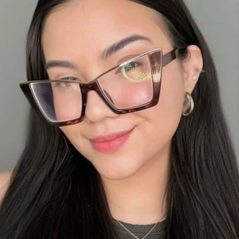 R57505 Mode lässig blaues Licht blockierende Brille Rahmen Frauen stilvolle Presbyopie Brillen anpassbare optische Dioptrien – Detail 2