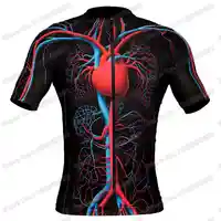 2023 Human Circulatory System Cycling Jersey Set Summer Cycling Clothing Men Road Bike Shirt Suit Bicycle Bib Shorts MTB Maillot 2