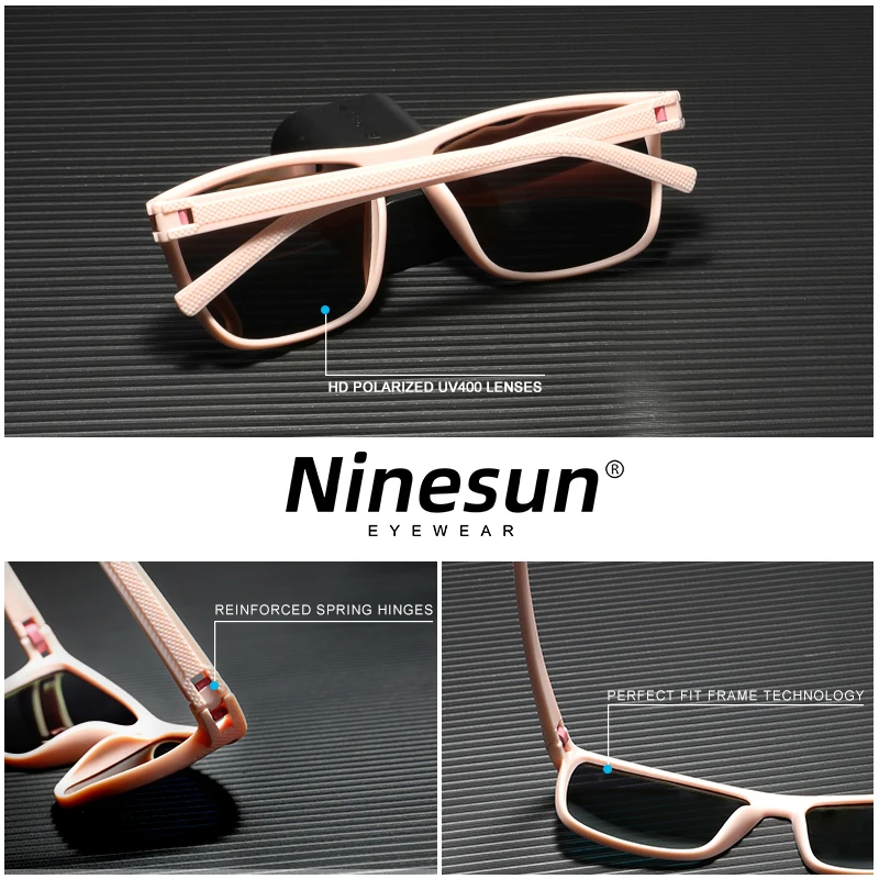 NINESUN 남성용 스포츠 선글라스, 레인보우 편광 안경, 여성 하이 퀄리티 운전 Anti-UV400 안경, 새로운 패션