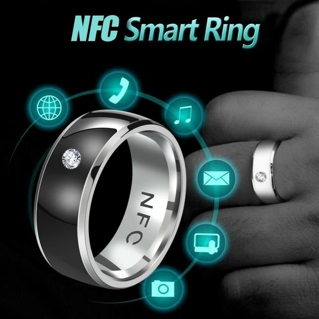 8mm NFC Tag Smart Ring Wearable Smart Rings Finger Digital Ring for Phone  with Functions - Transparent(#8) 