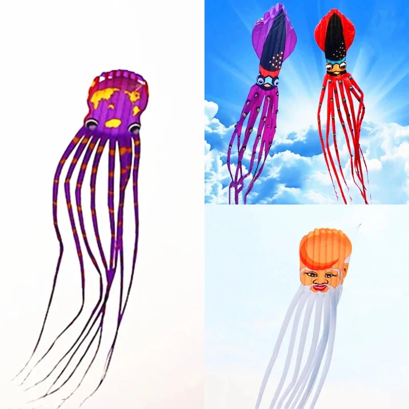 free shipping 28m Capricorn octopus kite flying soft kite weifang kite factory walk in sky parachute giant outdoor games flying