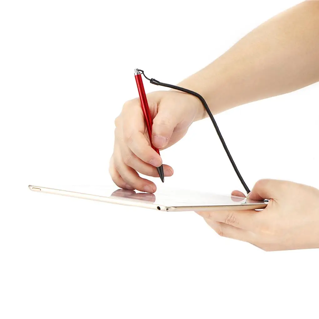 Portable Stylus Pen Lanyard Resistive Industrial Computer and Game Console Stylus Pen with tablets phones Black stylus pen touch screen stylus