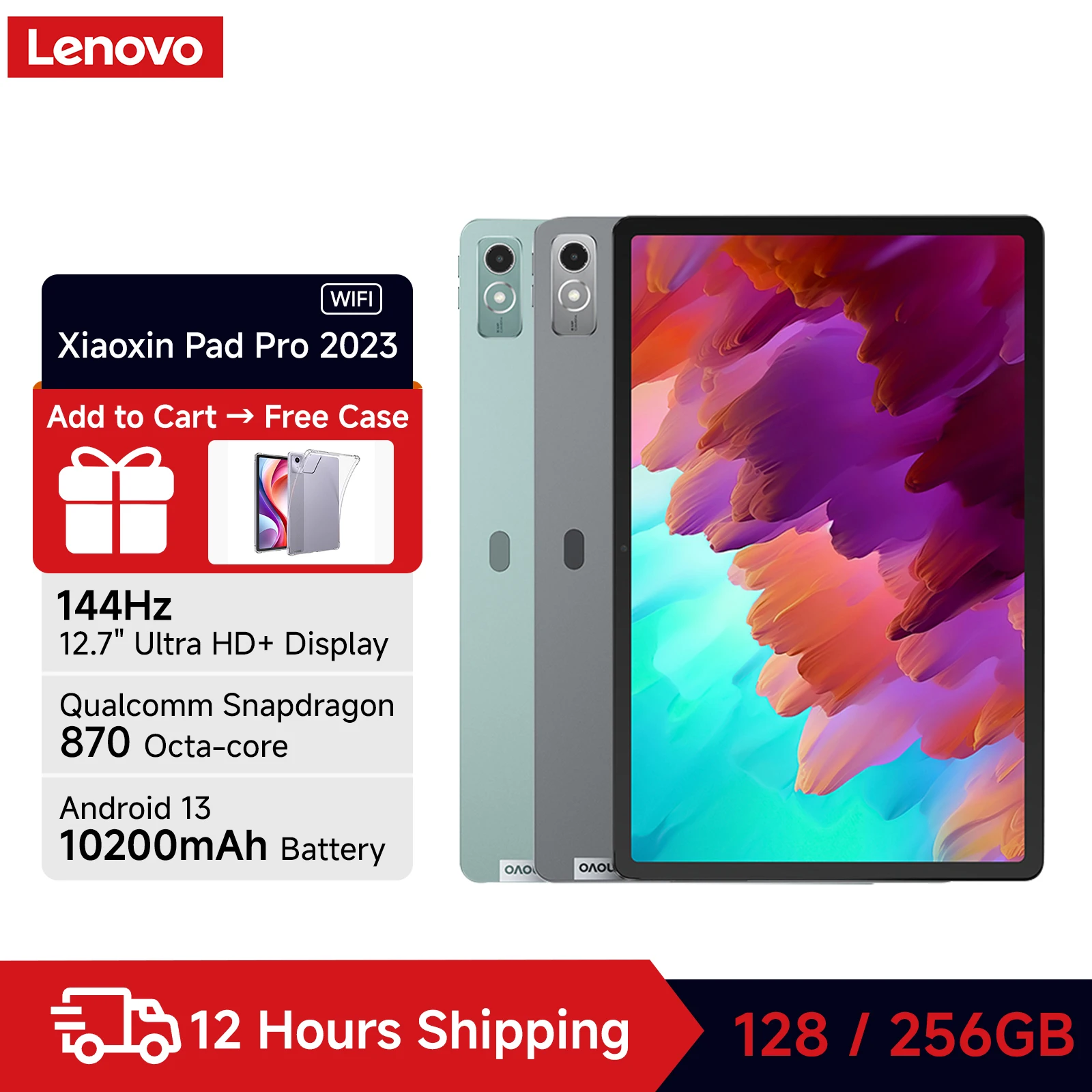Androidタブレット本体 Lenovo Xiaoxin pad pro 2023 8GB 128GB Original Lenovo Xiaoxin Pad Pro 12.7 2023 Pad Snapdragon 870 128GB