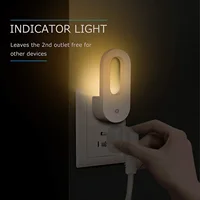 LED Night Light EU/US Plug Wall Socket With Twilight Sensor Warm White Lamp Energy Saving For Kids Room Bedroom Night Lamp 2