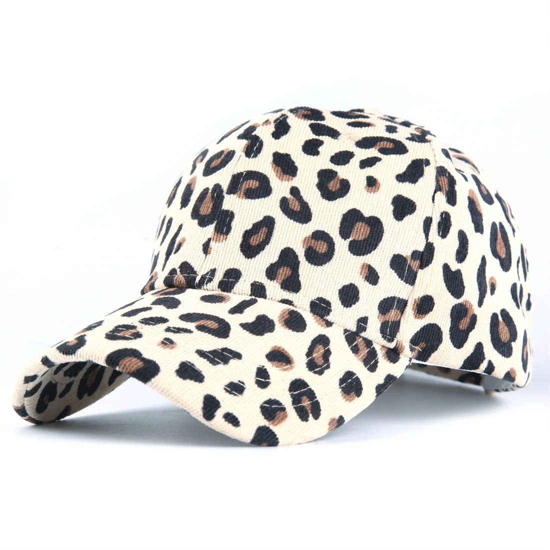 Baseball Cap Corduroy Leopard Print Baseball Cap Unisex Vintage Baseball Hat For Women Men Outdoor Adjustable Hip Hop Gorras Snapback