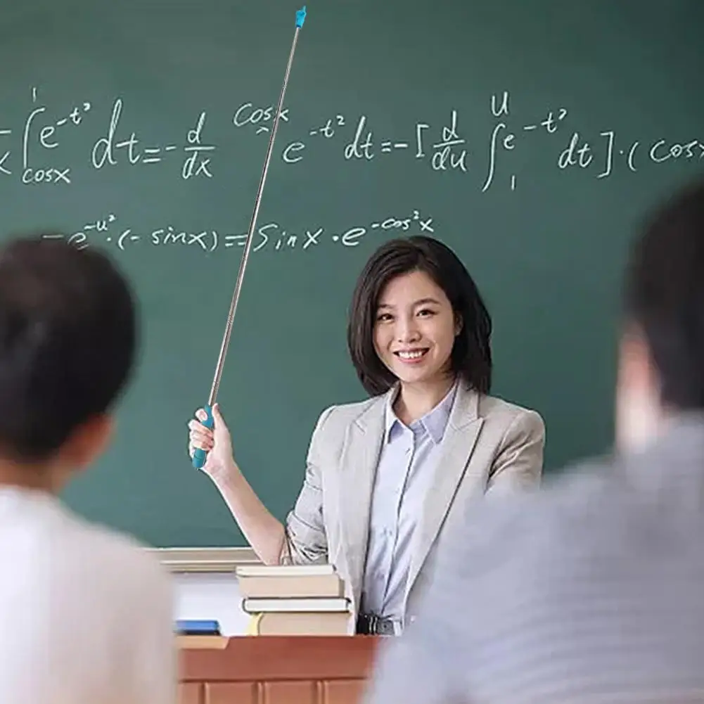 Retractable Teacher Pointer Finger Design StainlessSteel Telescopic School Teaching Pointer Stick Teacher Supplies For Classroom
