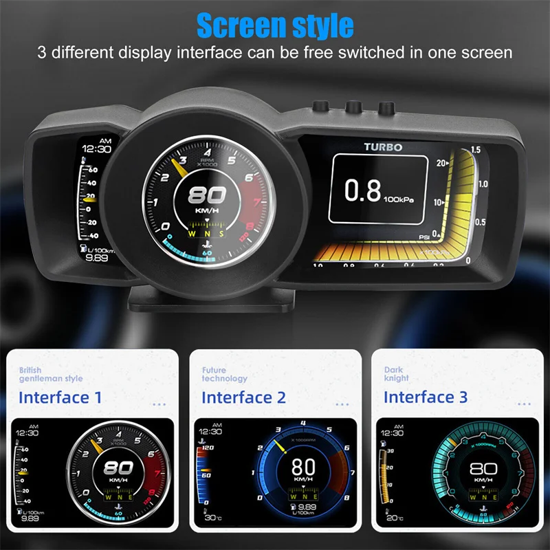 ڵ HUD ٱ ú  ÷, OBD + GPS Ʈ ӵ, ڵ  溸 ý, ͺ νƮ. A600
