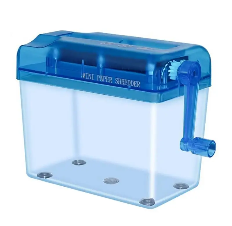 A6 Mini Hand Shredder Paper Strip Cross Cut Machine Desktop Micross Manuale Crank File Small Cutter Machine Document Tool Office