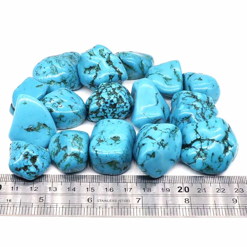 Natural Blue Turquoise Bulk Tumbled Stones Gravel Specimen Healing Crystals Mineral Gemstone Aquarium Home Decoration Wholesale