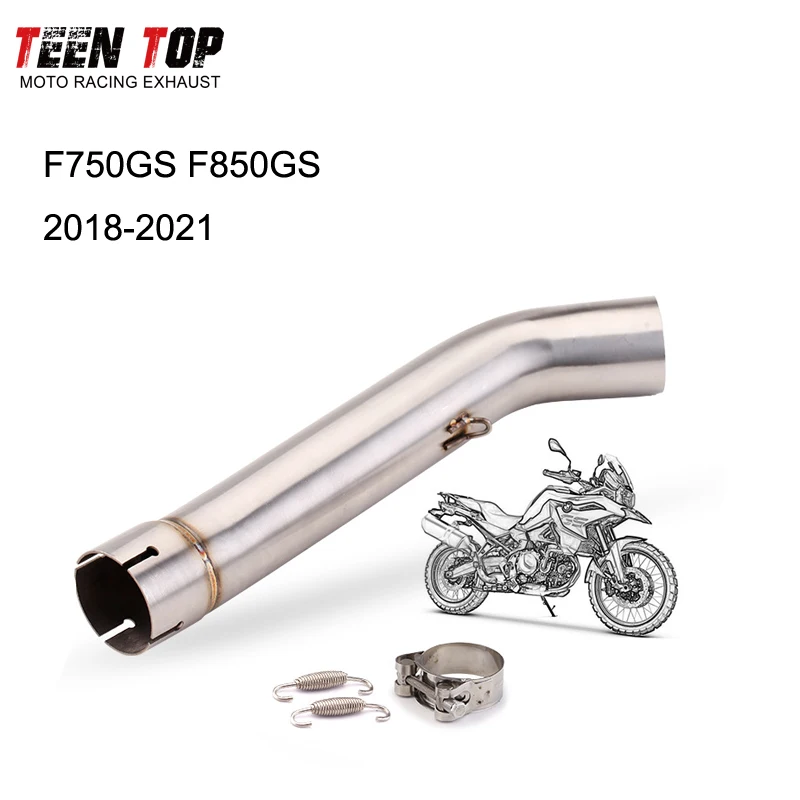 For BMW F750 850GS ADV Exhaust Connect Link Tube 2018-21 Motocycle Exhaust Steel Silencieux Moto F650 700 800 GS ADV Middle Pipe - Image 5