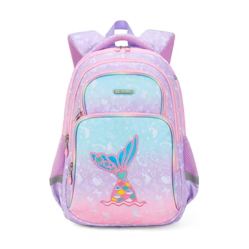 

Cusangel High Quality Pink Fish Tail Cartoon Bag Primary Students Backpacks Kids Schoolbag Girls High Capacity Lightweight