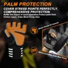 1Pair Half Finger Gym Fitness Gloves with Wrist Wrap Support for Men Women Crossfit Workout Power Weight Lifting Equipment 4