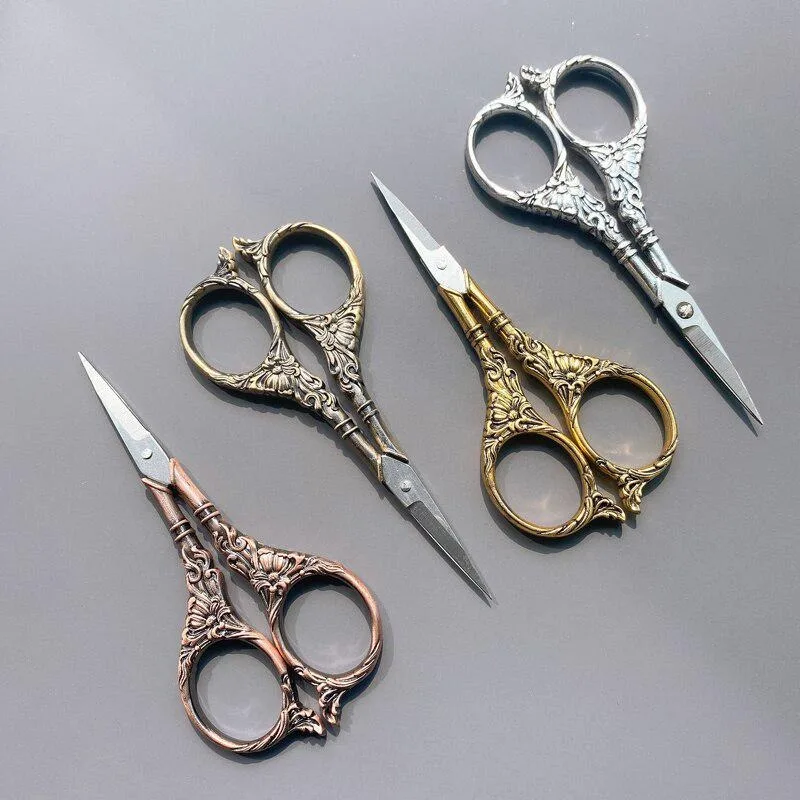 European Sewing Vintage Scissors Vintage Embroidery Retro Dressmaker Shears Fabric Tool Needlework Tailor Shears 1Pc sewing scissors tailor scissors sewing supplies