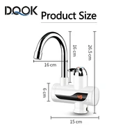 Robinet chauffe-eau électrique instantané LED, pour la cuisine, chauffage immédiat de l'eau, eau chaude 6
