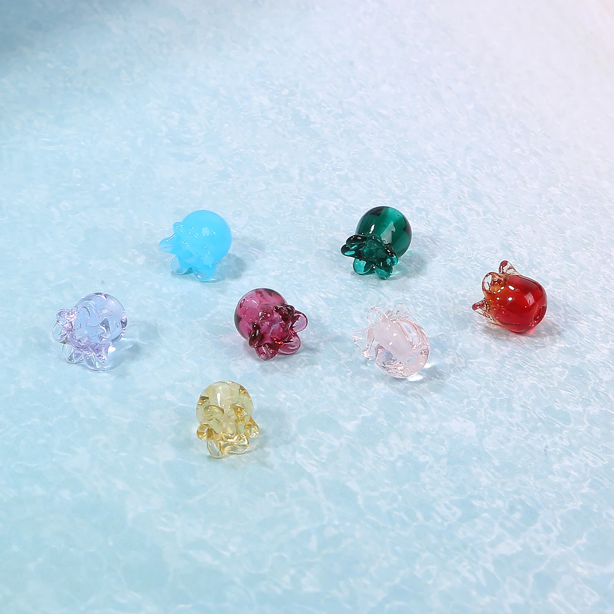 8 x 10 mm, 1 Stück, bunte Blumen-Glasperlen, Maiglöckchen, lose Perlen für die Schmuckherstellung, Armbänder, Ohrringe, DIY-Zubehör